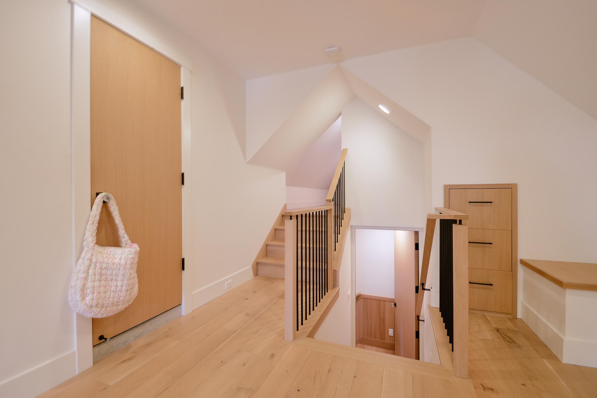 Stairway leading to main level