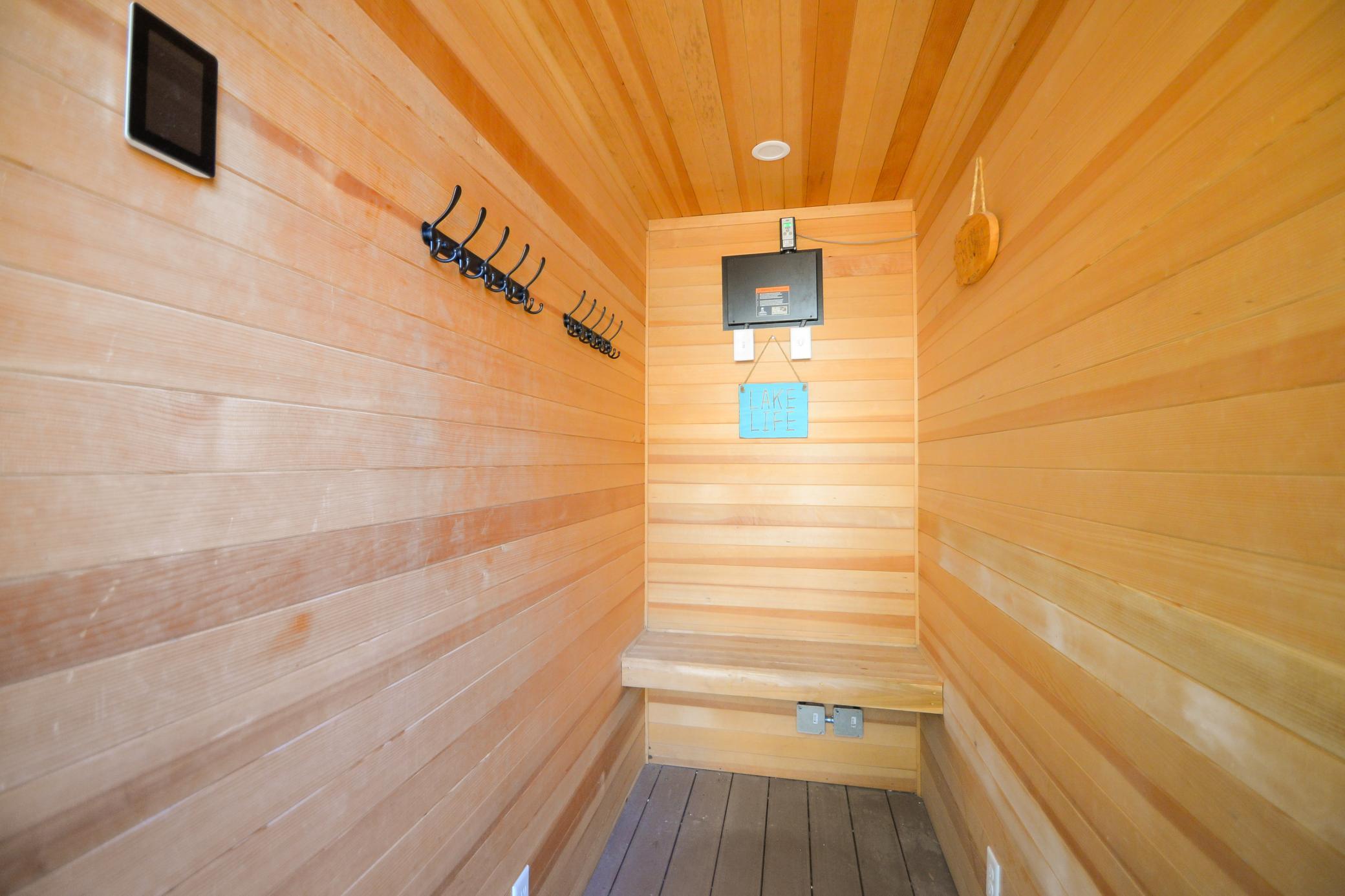 Sauna dressing room