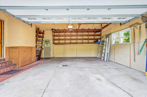 View of the garage - approximately 21'x21' with lots of built in storage