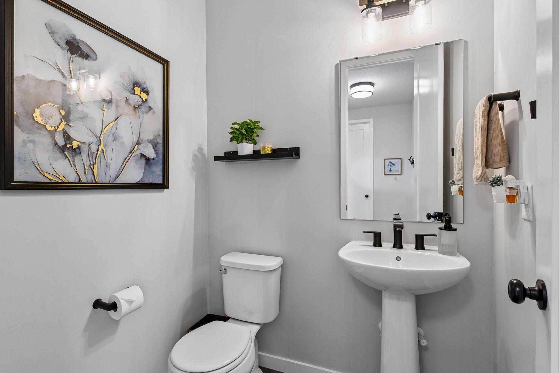 Main level 1/2 bathroom.