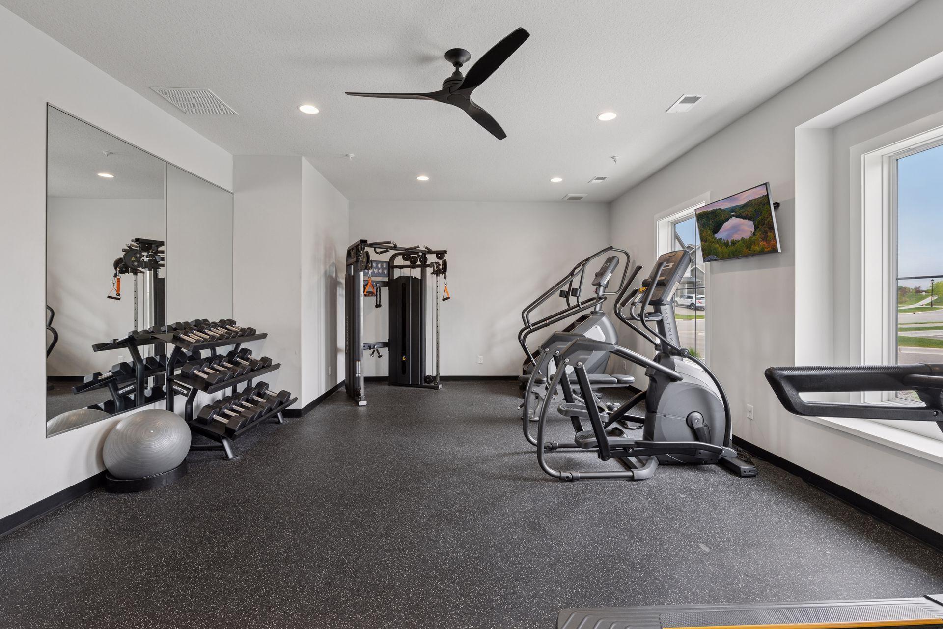 Clubhouse exercise area.