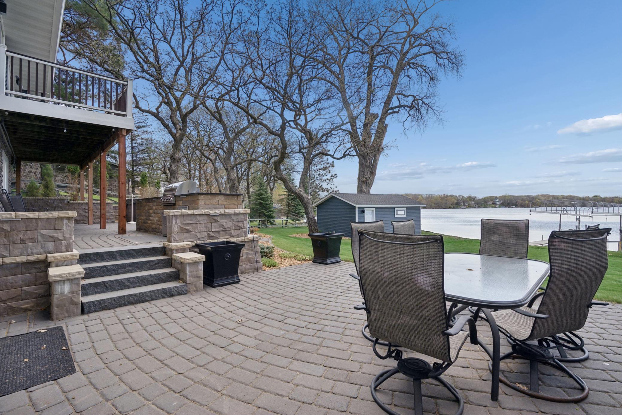 Lower level family room walks out to patio