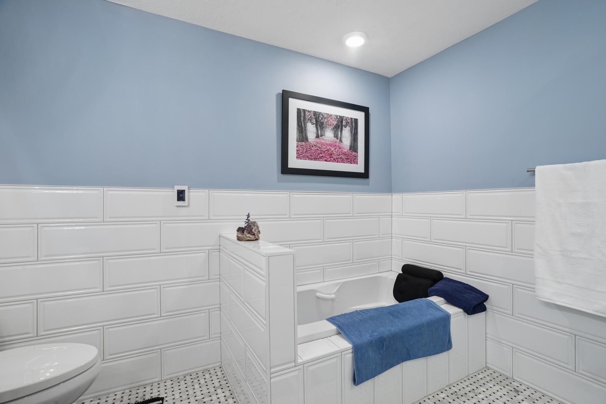 Primary bath soaking tub