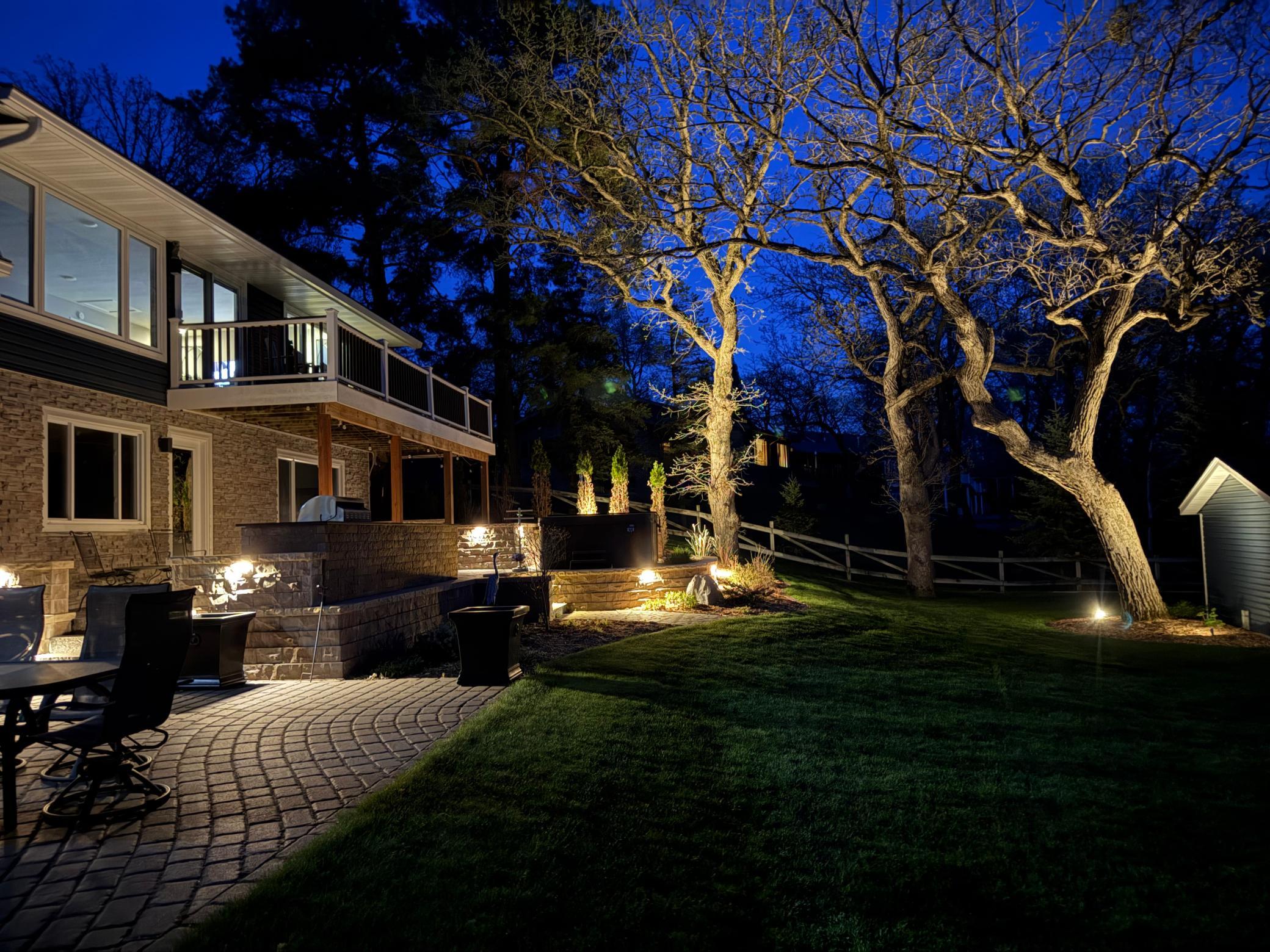 Lots of exterior lighting