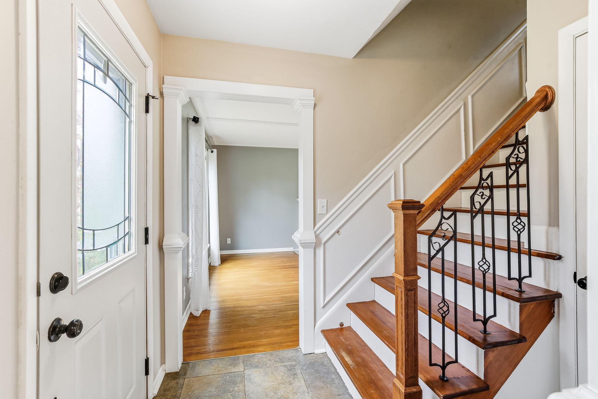 Entry facing living room