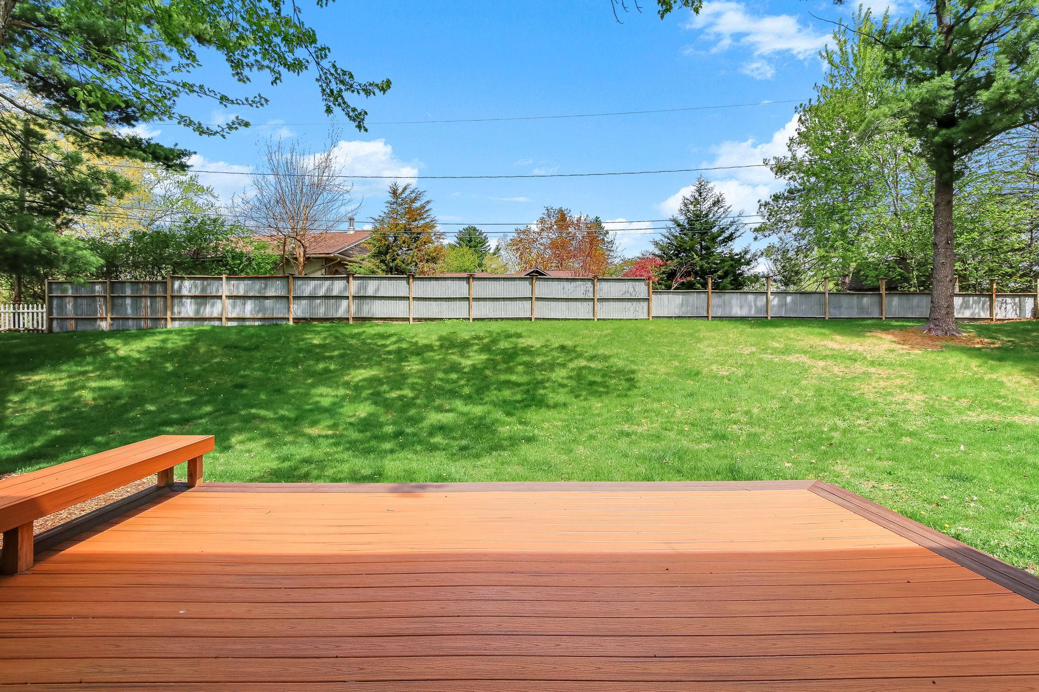 Deck with plenty of play space