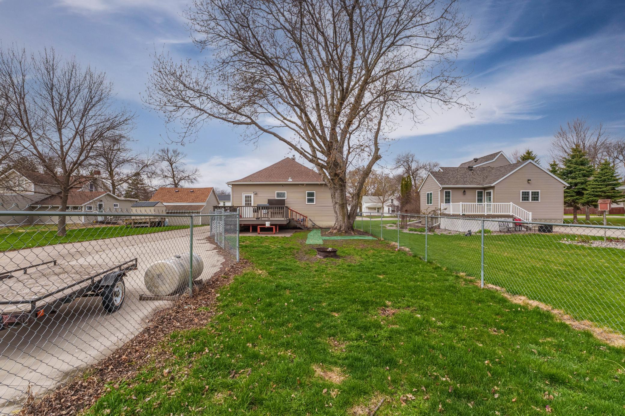 Fenced back Yard