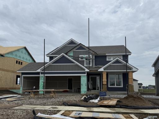 (Photo is of the actual home in progress.)