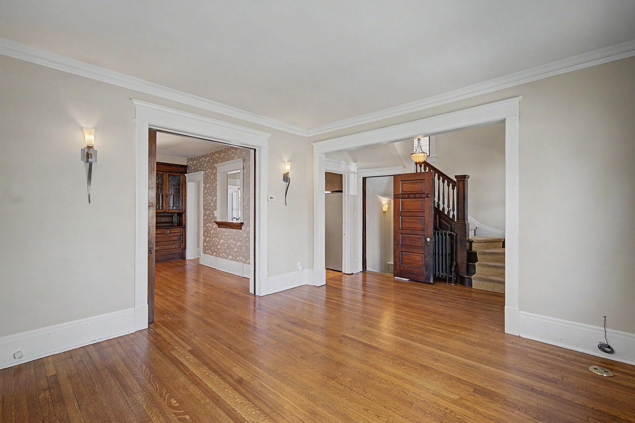 View from the corner of the living room.