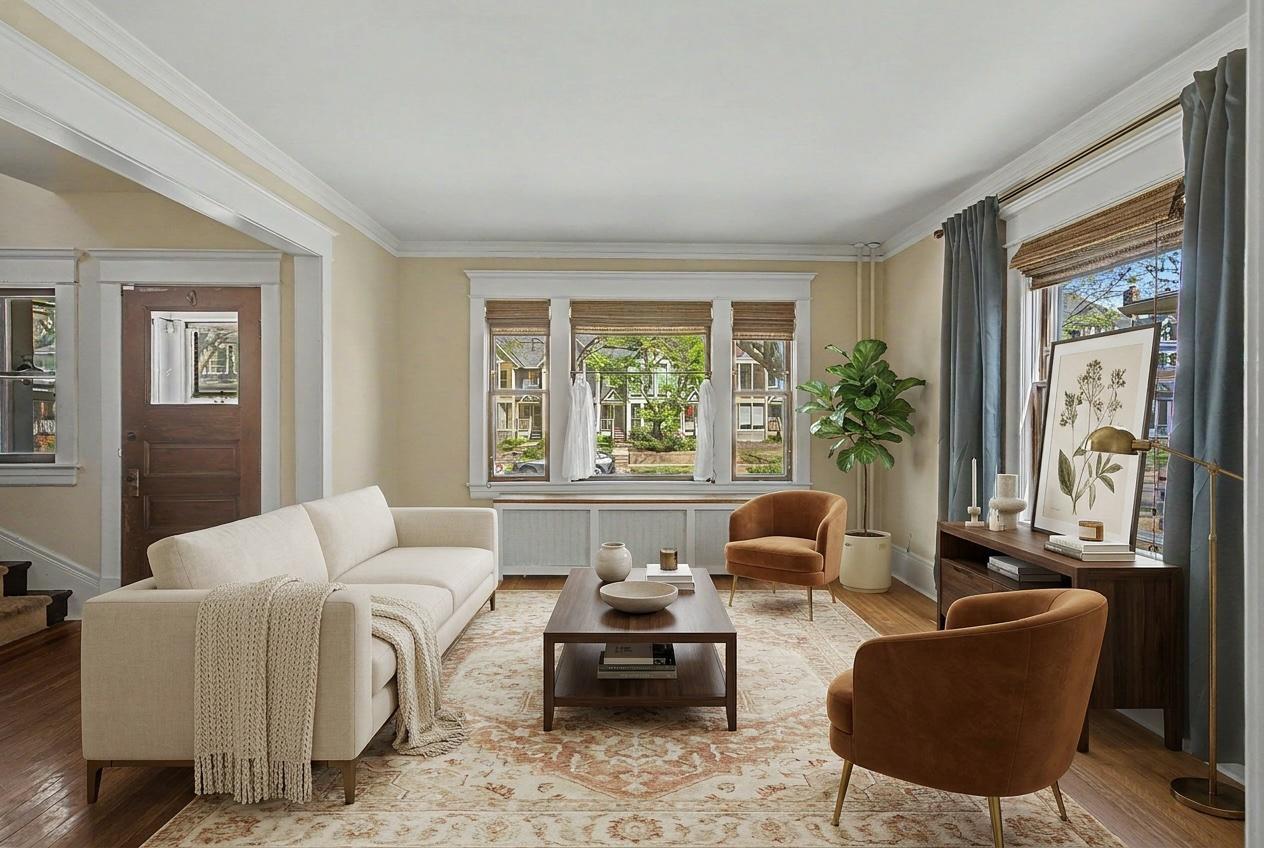 VIRTUALLY STAGED living room
