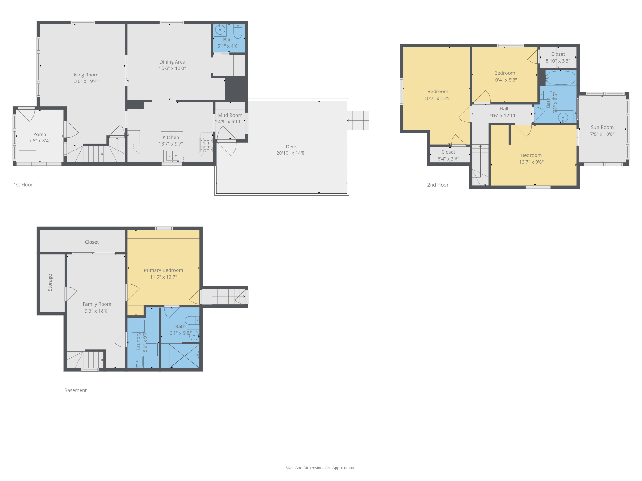 Floor plans - all levels