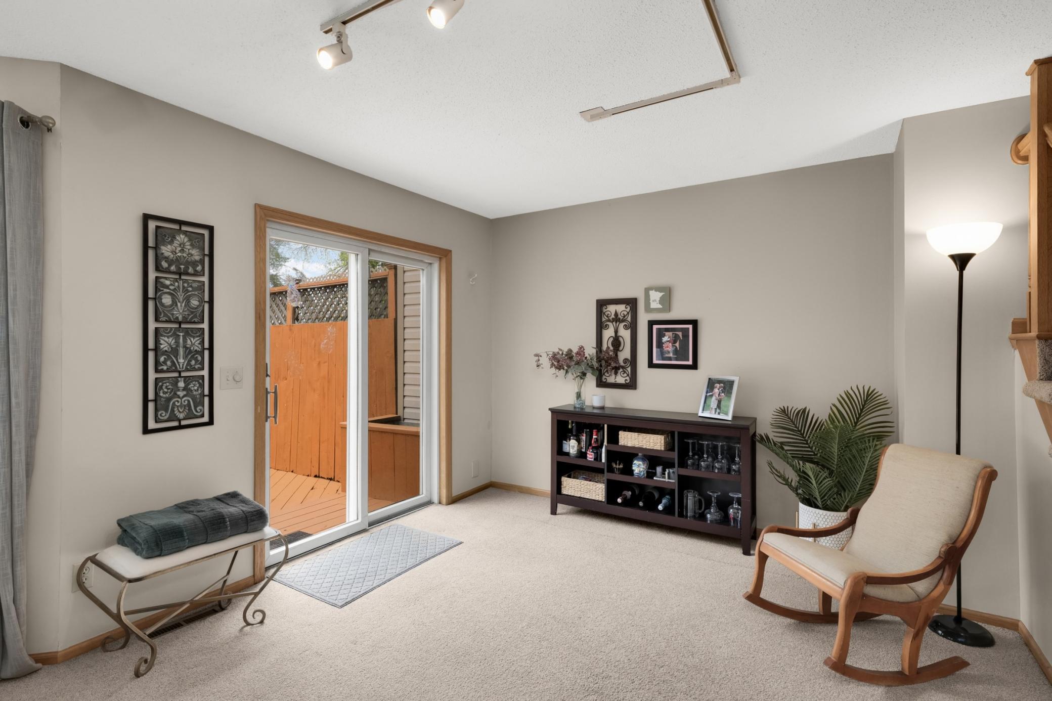 Walk out to the spacious deck and yard