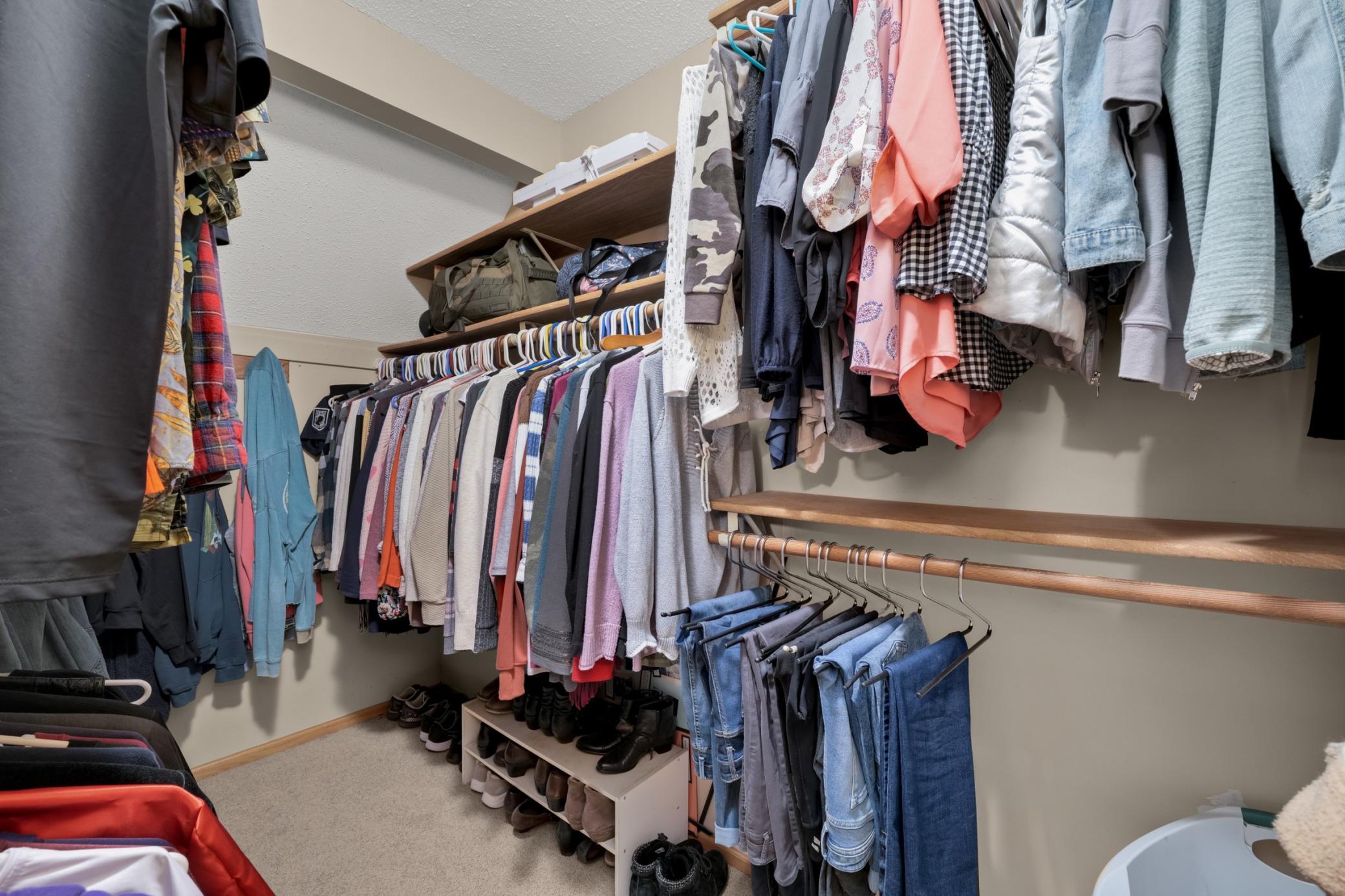 This room offers a nice walk in closet