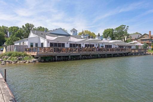 Lola's lakeside view with dining to enjoy Lake Waconia and all the activities and live bands