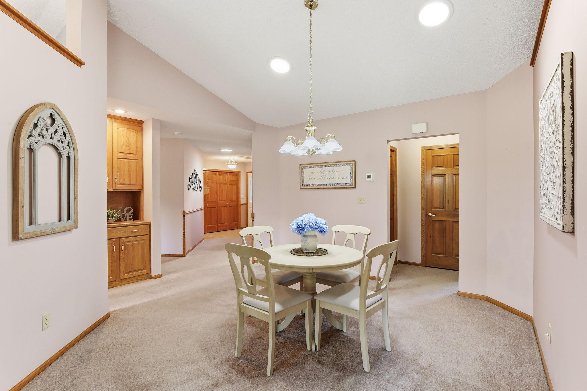 Vaulted Dining Room with Solar Tubes & Access to the Main Living Areas