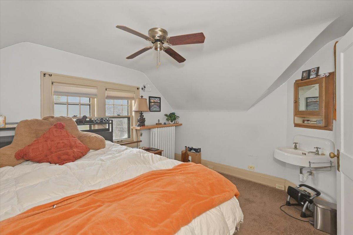 4th bedroom is located on the third story and has its own sink.