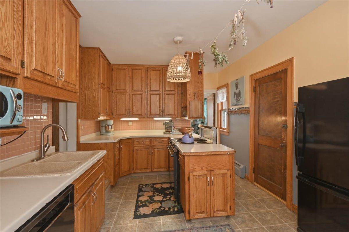 Kitchen with tons of cabinet storage and counter space.