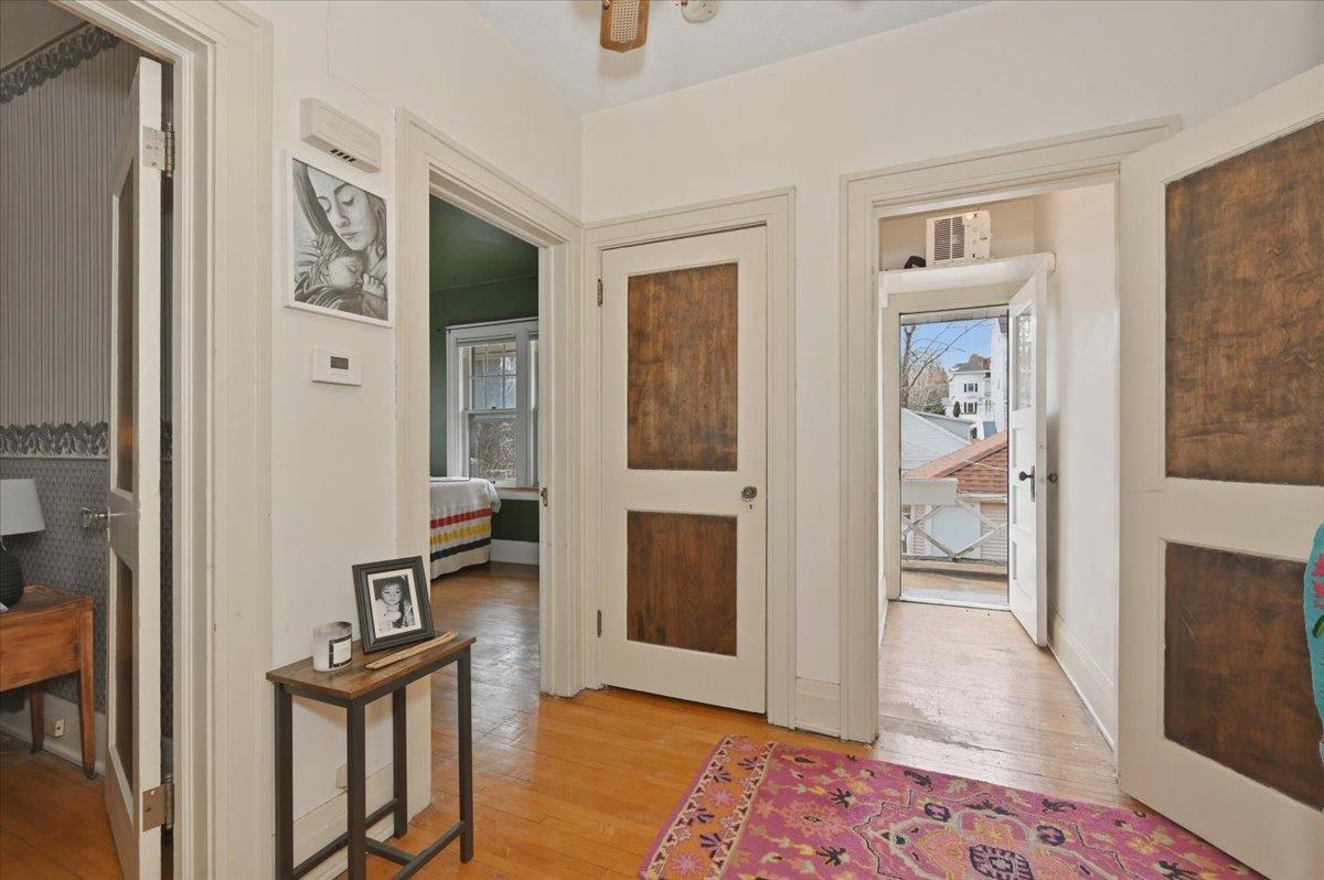 Hall leading to the second story shaker porch.