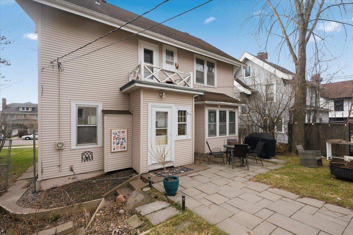 Back of the house waiting for summer this year. Large paved patio for relaxing or entertaining.