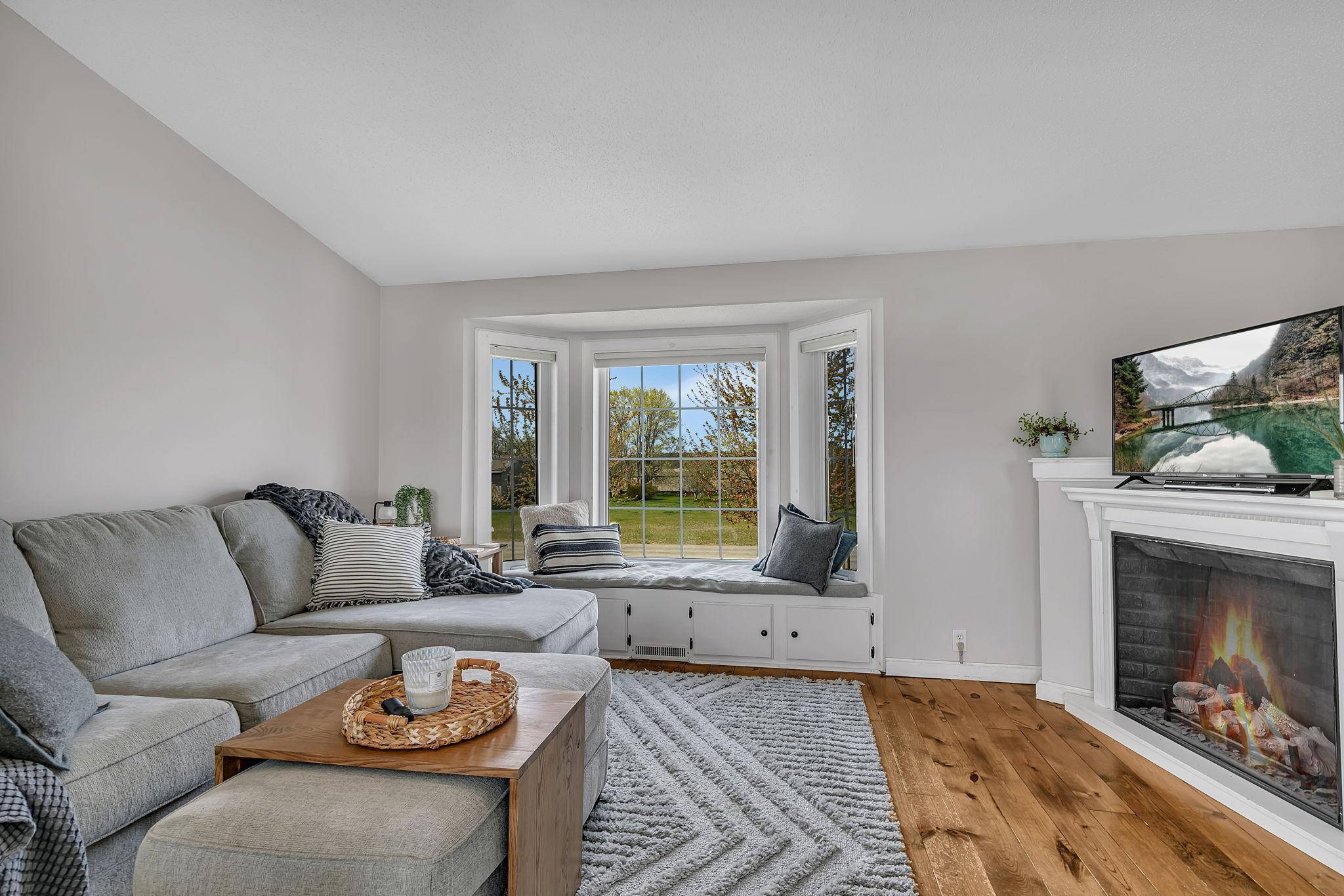 Built-in window seat with fantastic country views