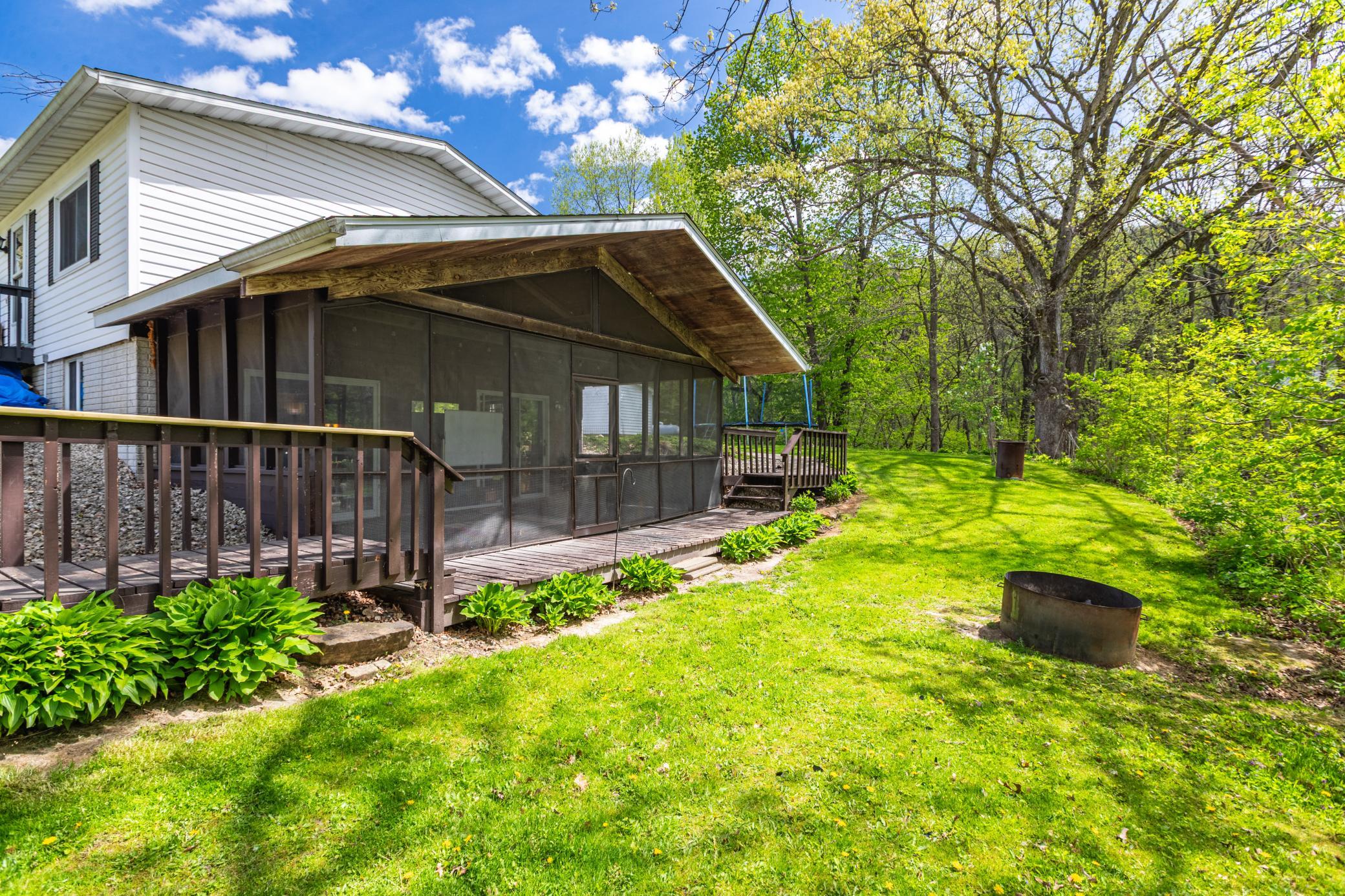 Amazing screened-in back porch