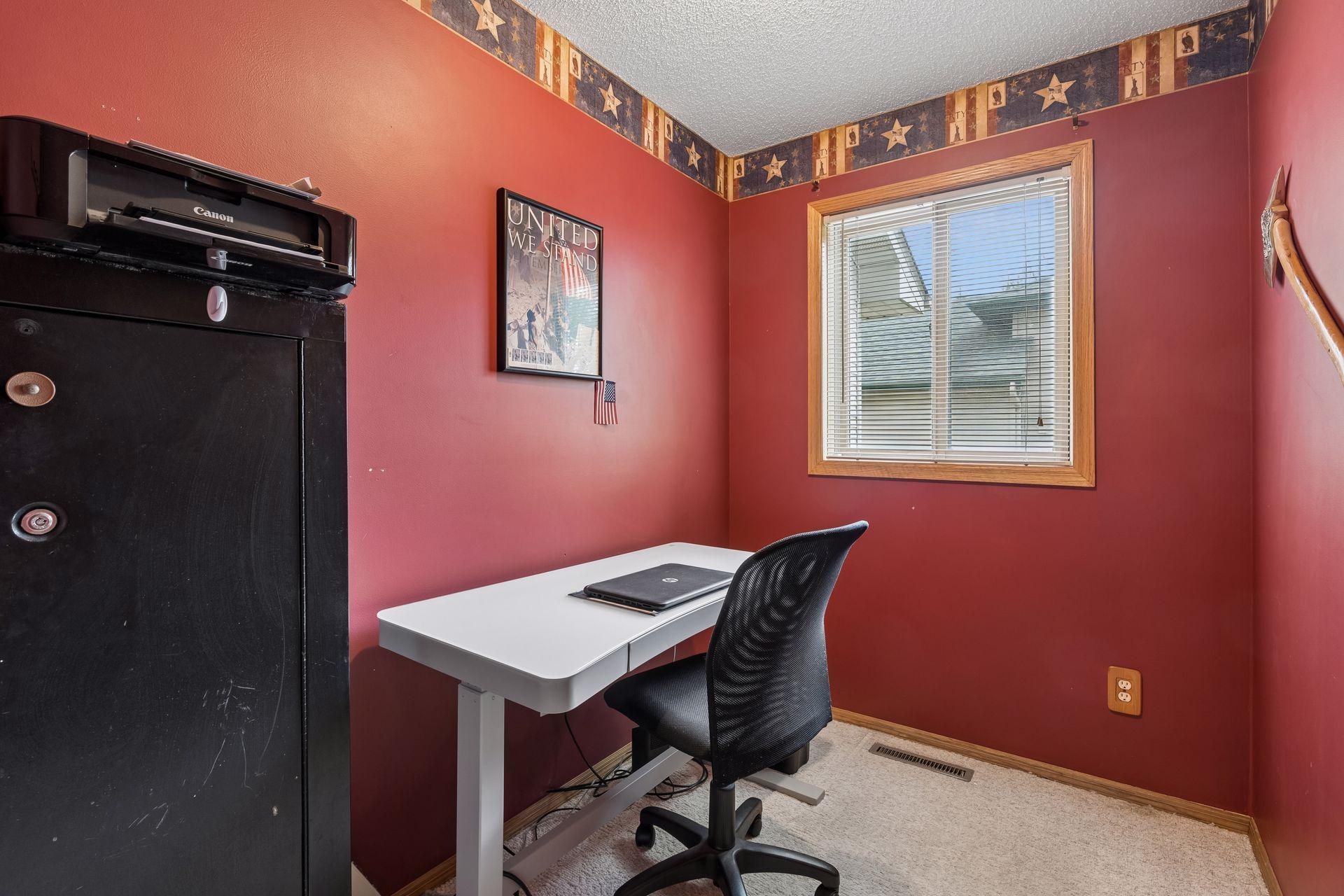 Main level office, that was a laundry room, so could easily be converted back as plumbing is still there!