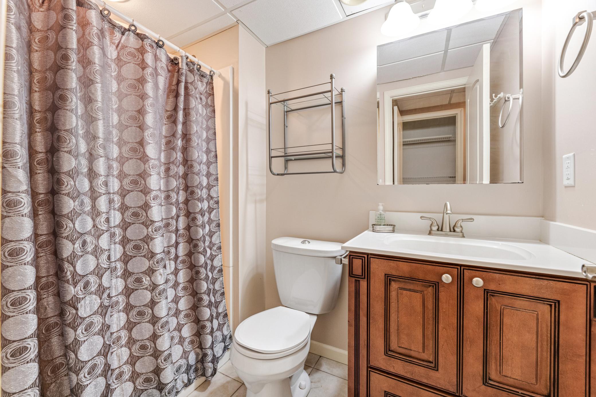 Lower level 3/4 bath