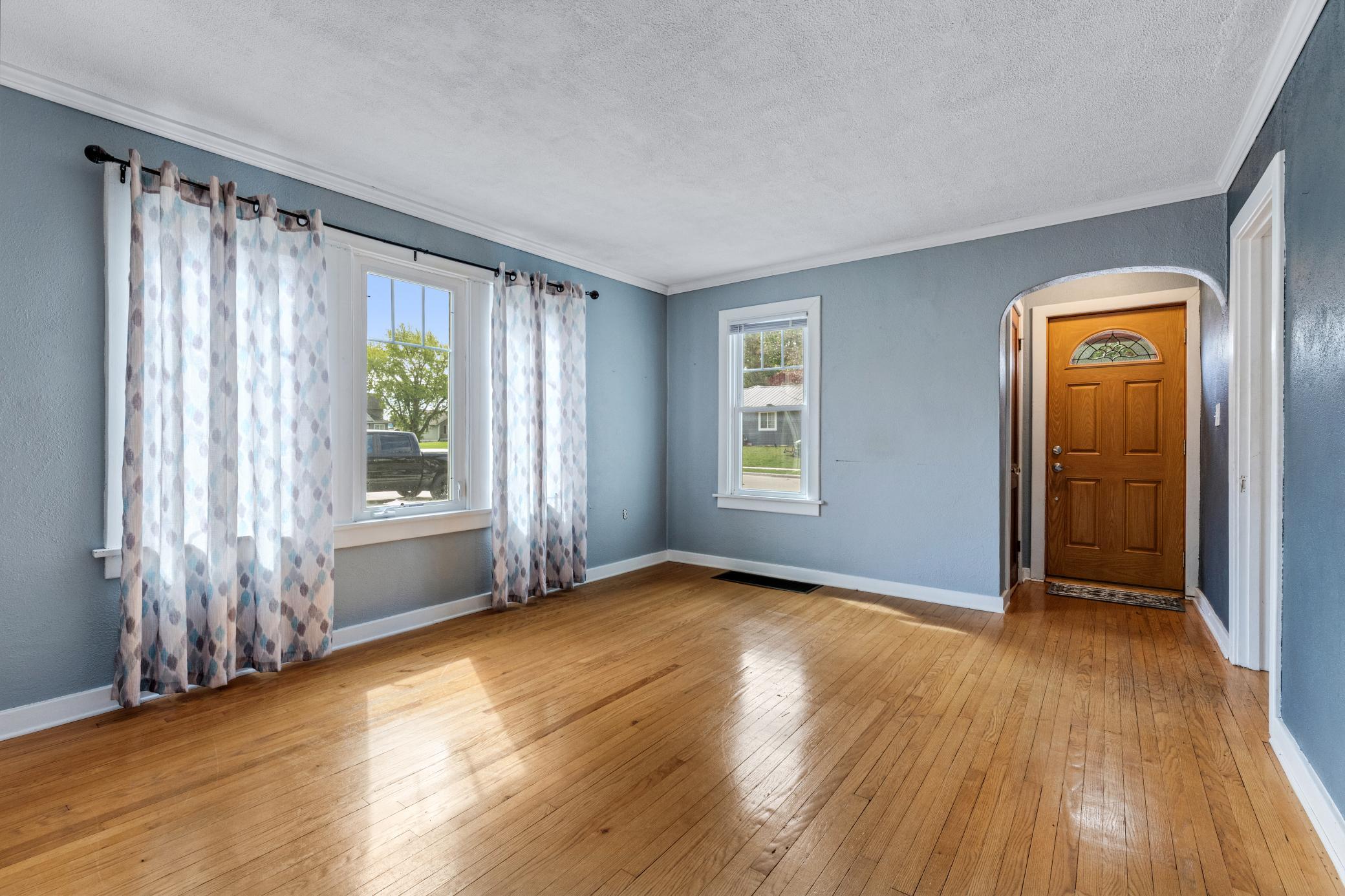 Lots of natural light. Closet as you come in the front.