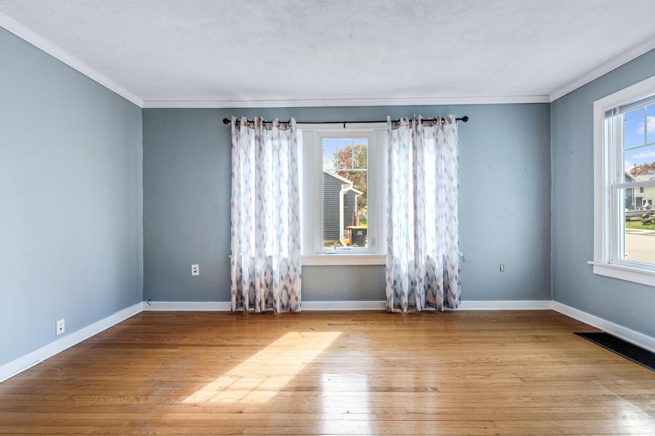 White trim makes a home feel fresh and bright.