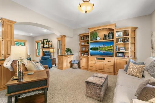 Front living room offers a perfect blend of comfort and style.