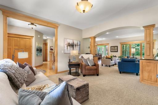 Overlooks the foyer and main living room.