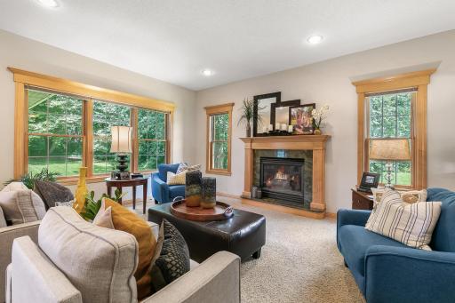 Living room offers a bright and airy space.