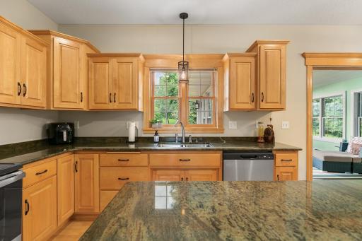 Enjoy cooking with a view from the kitchen window.