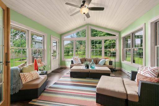 Sunroom perfect for year-round enjoyment.