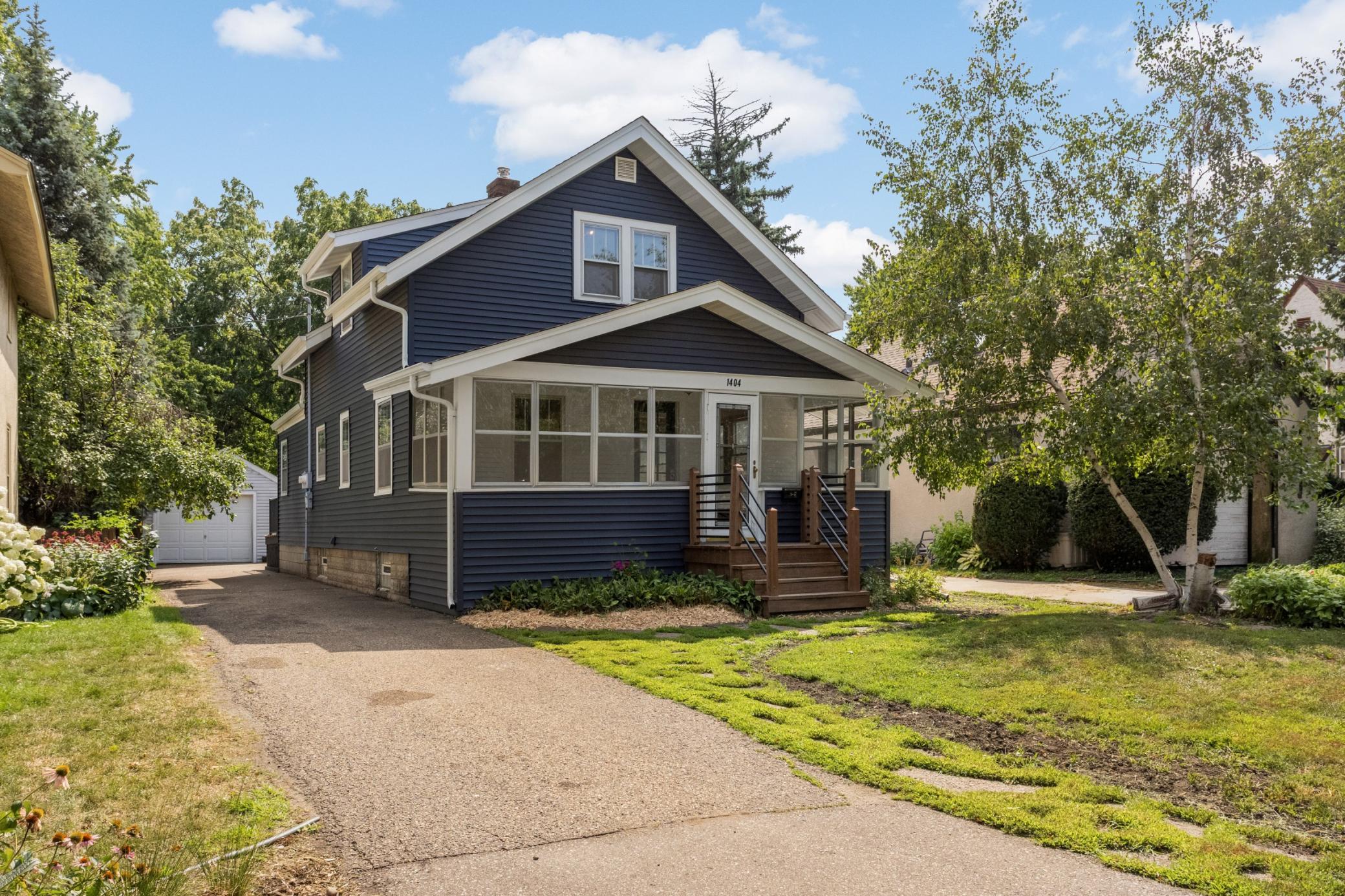 Front of house with the new siding looks awesome! Roof is new also new.