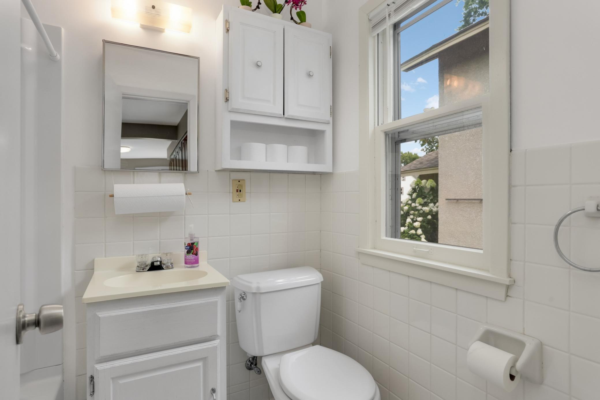 Main floor bathroom updated in 2026 and looks nice.