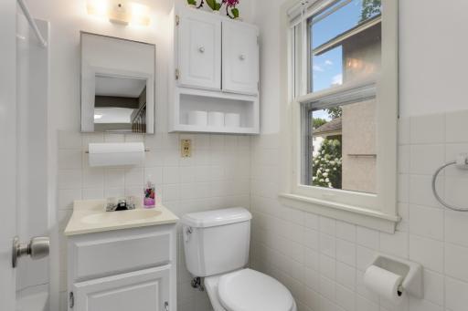 Main floor bathroom updated in 2026 and looks nice.