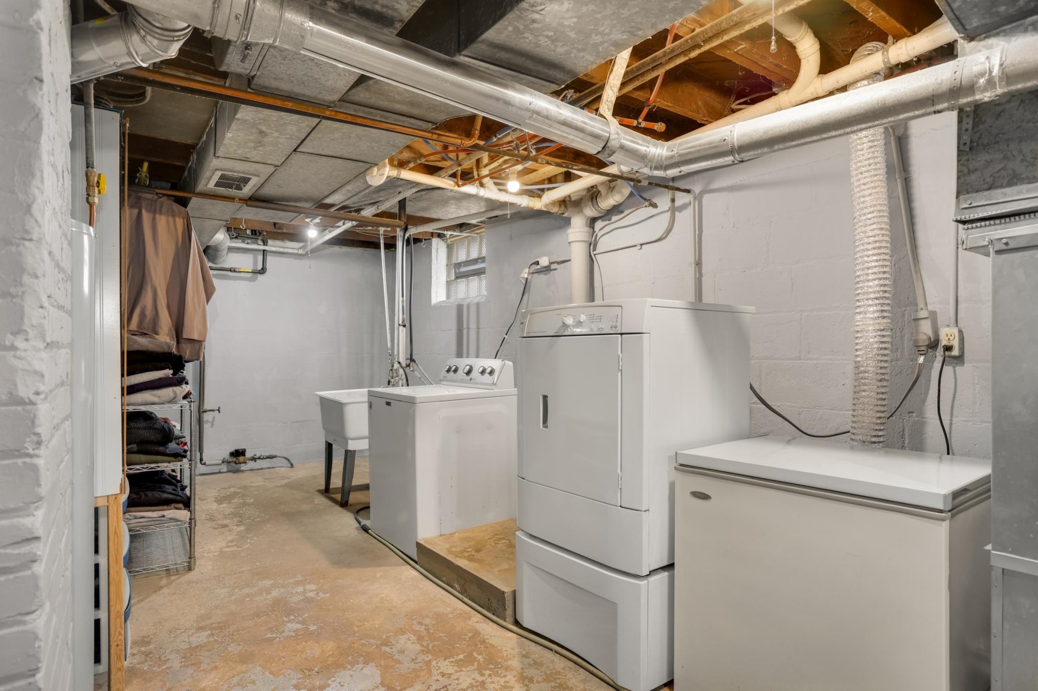 Downstairs laundry area.