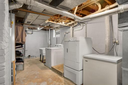 Downstairs laundry area.