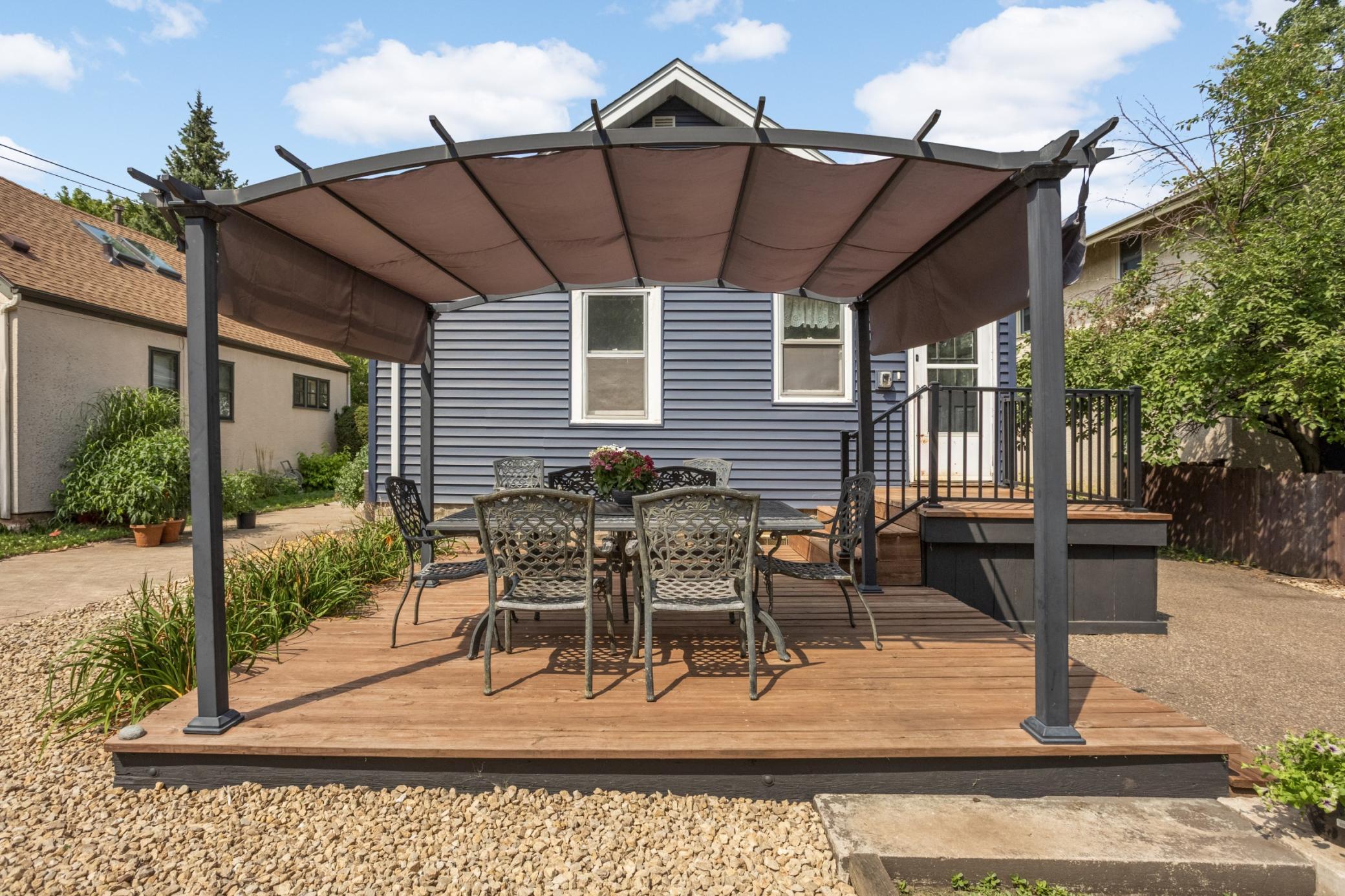 Back yard deck area.