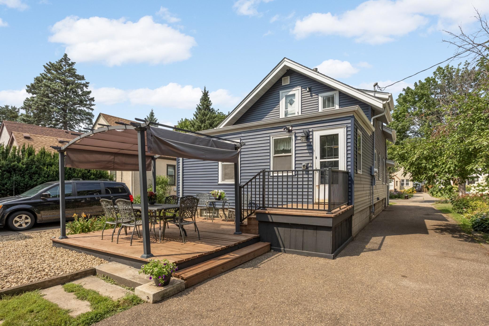 More views of the back yard deck area.