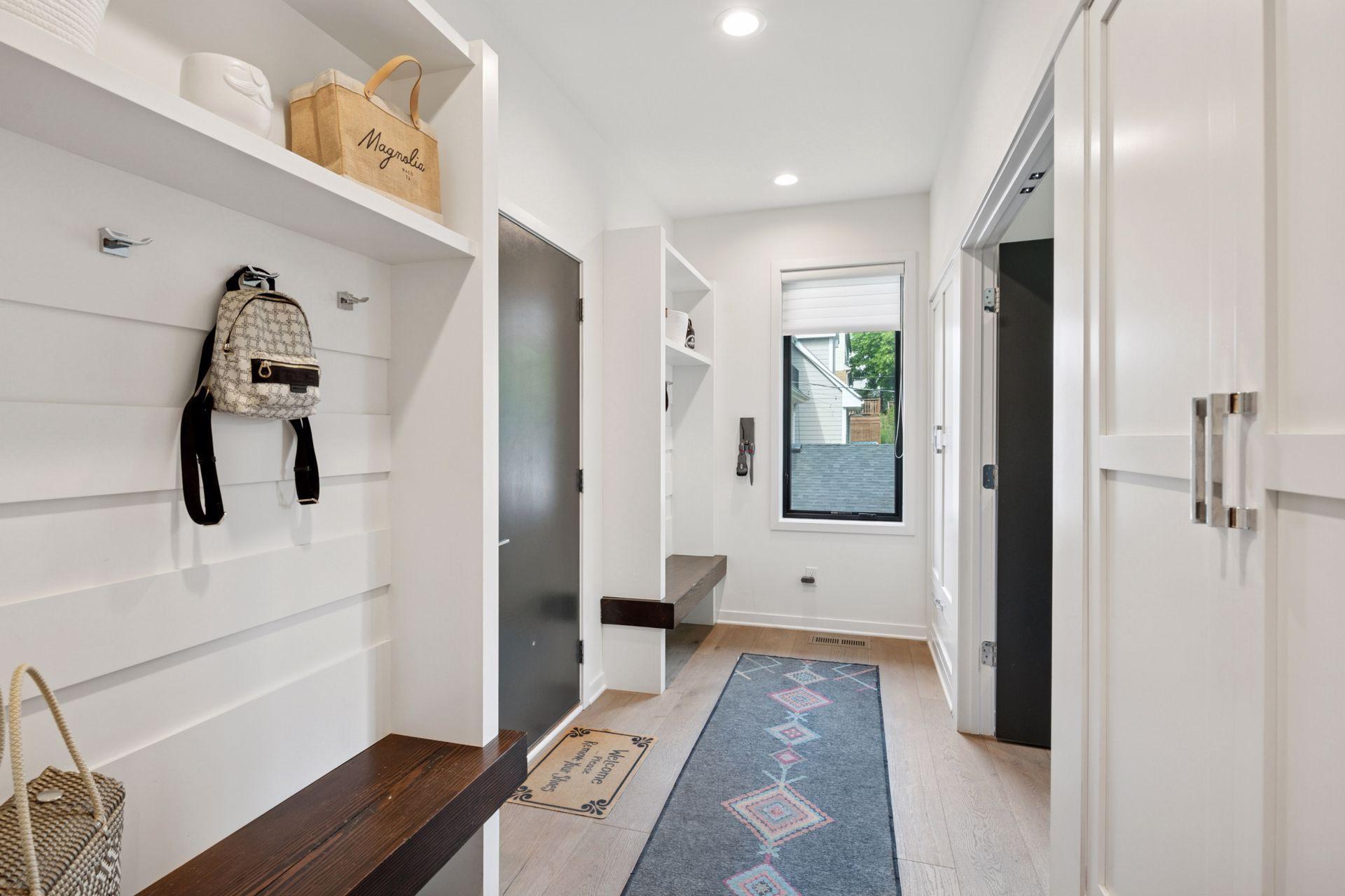 Mud room off garage