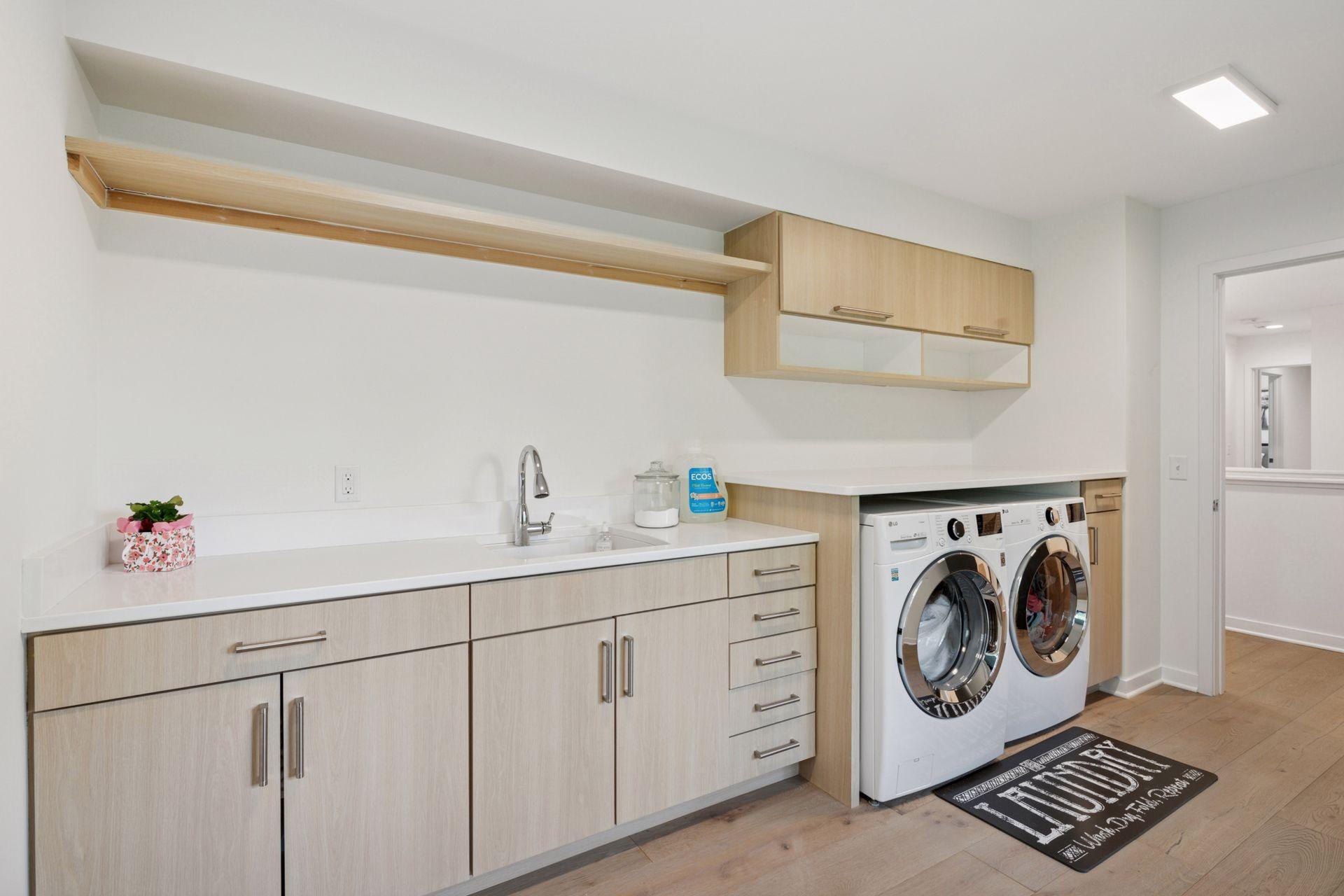 Upper level laundry