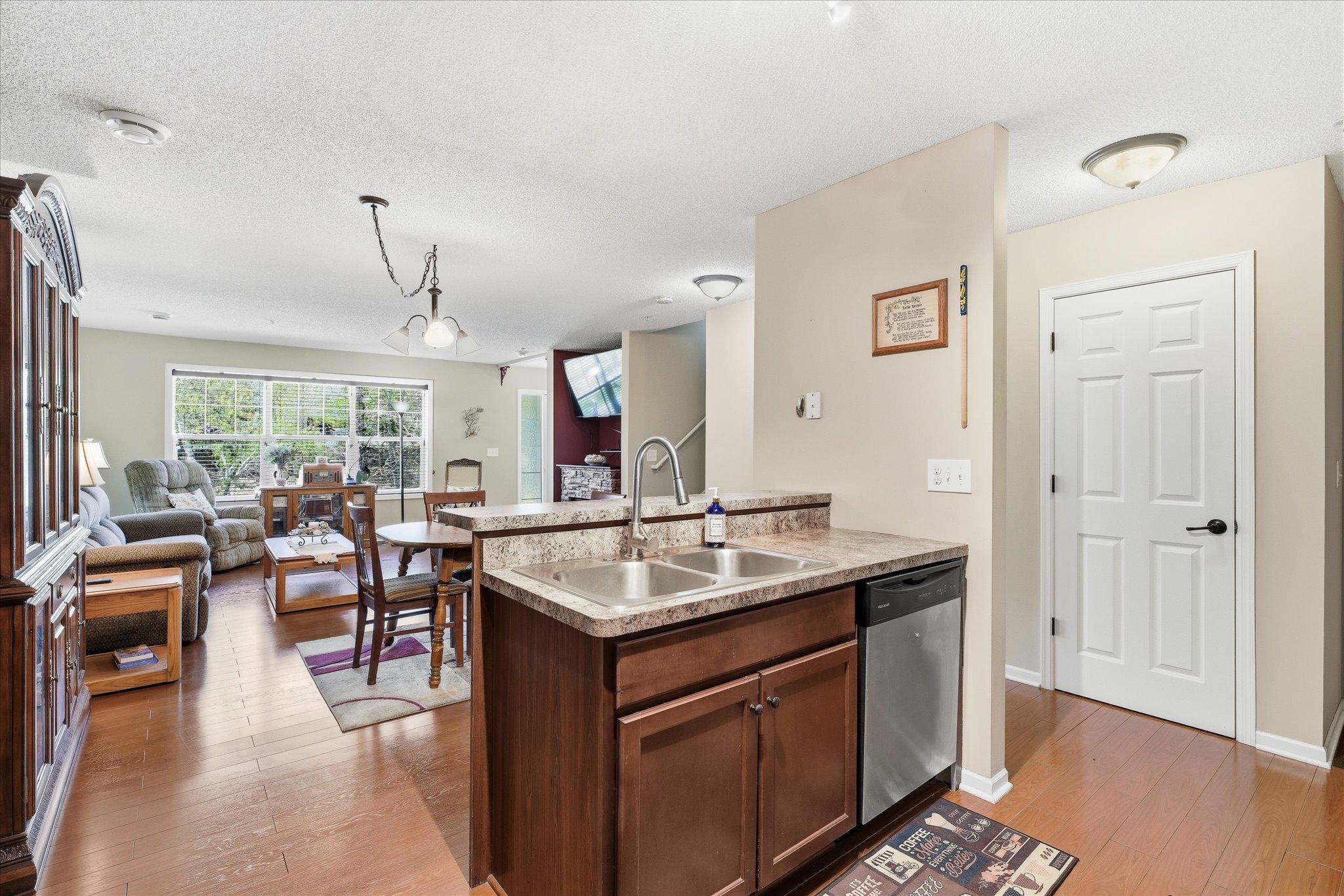 Updated finishes, and views into the main living area.