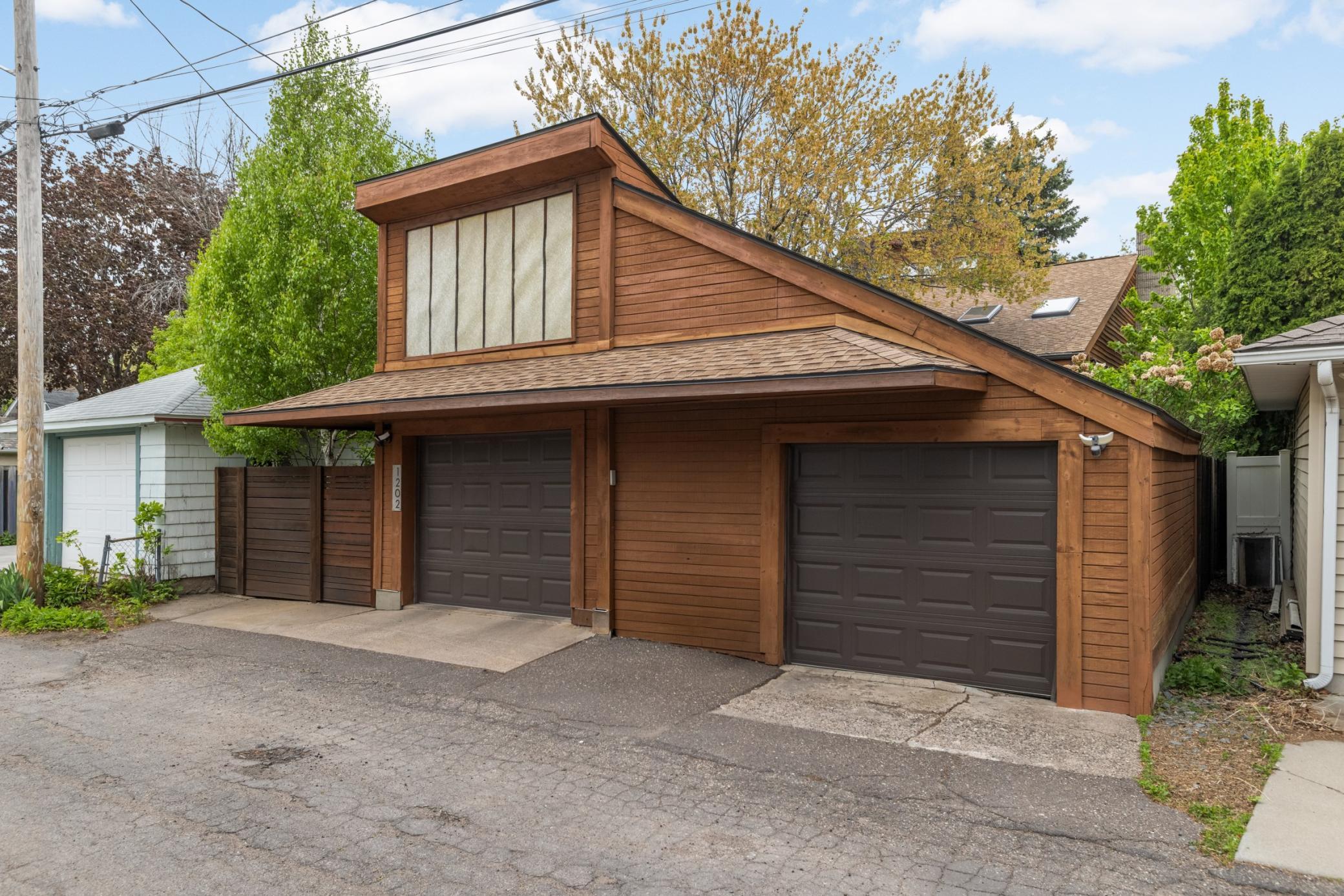 Garage with upper storage