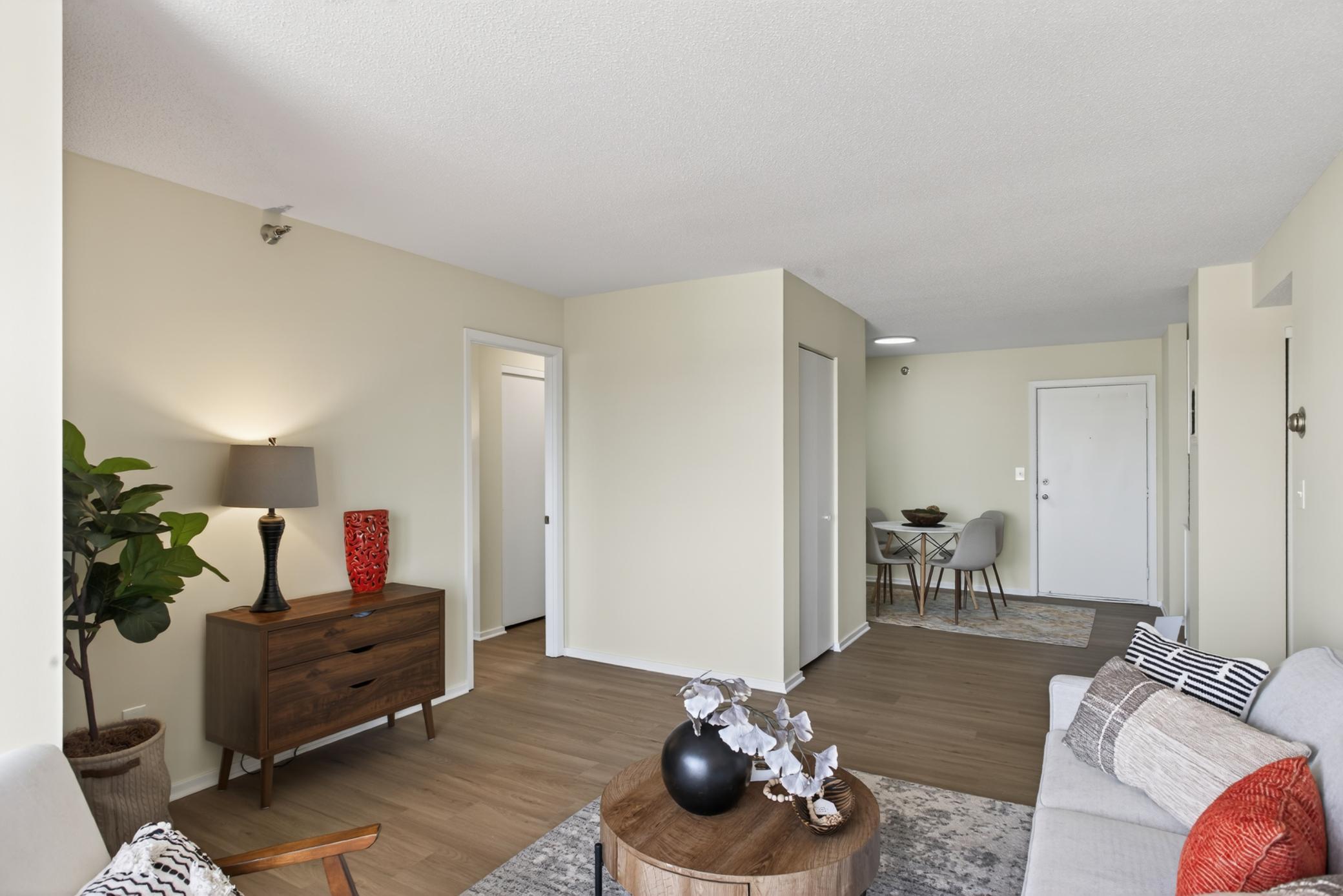 Living room with all new LVP