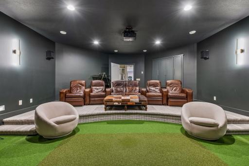 The home is completely wired for audio inside and out and is powered with a Sonos sound system.
