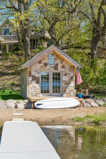 The newly constructed boathouse is perfect for storing your lake and beach toys!