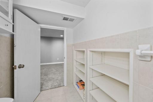 A nicely updated 3/4 Bath in the Lower Level