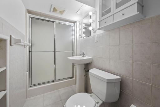 A nicely updated 3/4 Bath in the Lower Level